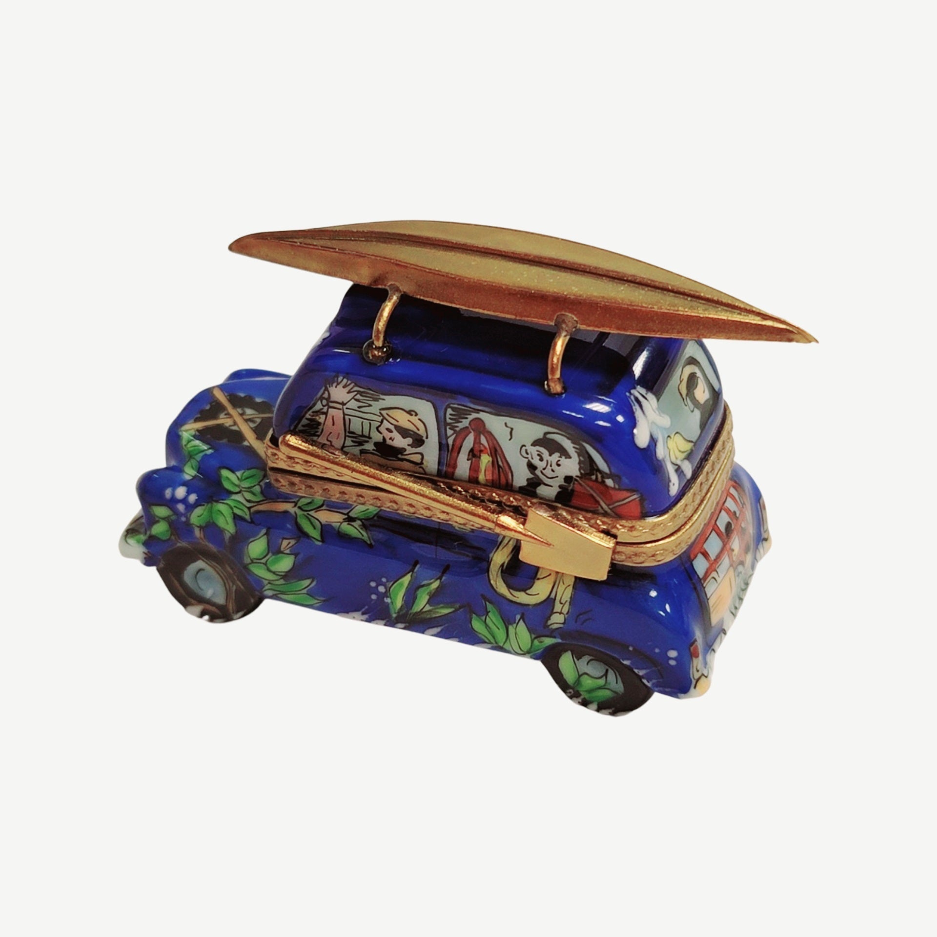 Blue Kayak Adventure Limoges Box Porcelain Limoges vehicle sports French Trinket Box