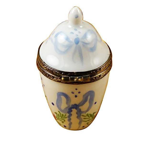 Blue and White Urn limoges box Porcelain Limoges French Trinket Box