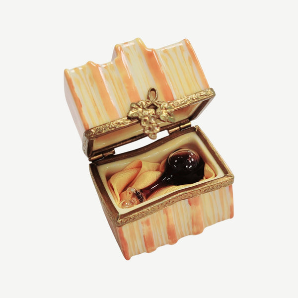 Books and Wine Carafe Delight Porcelain Limoges Wine French Trinket Box