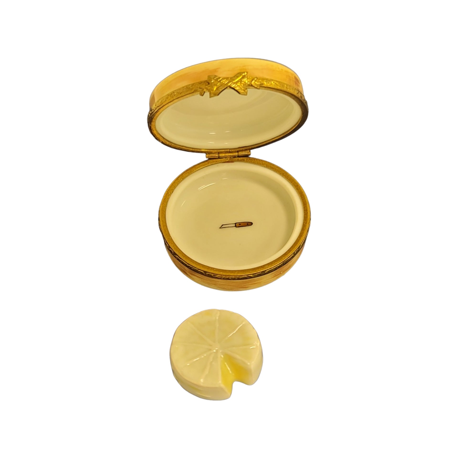 Brie Cheese Limoges Box Delight for Cheese Lovers
