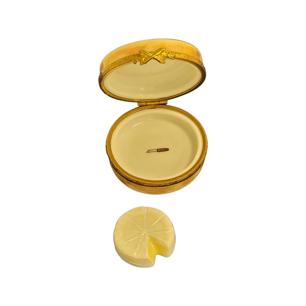 Brie Cheese Limoges Box Delight Porcelain Limoges food French Trinket Box