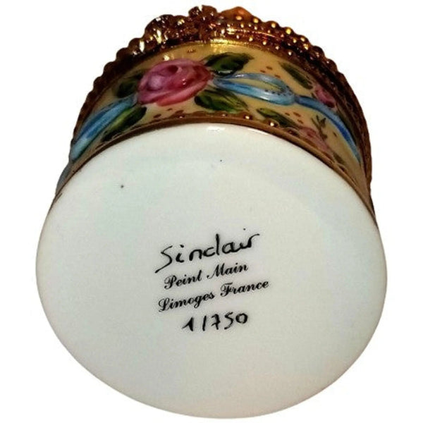 Brown Baby Shoes Limited Edition Porcelain Limoges baby limoges box babies maternity French Trinket Box