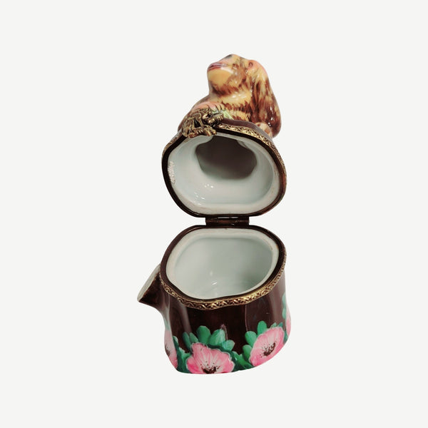 Brown Monkey Limoges Box Porcelain Limoges wild animals French Trinket Box