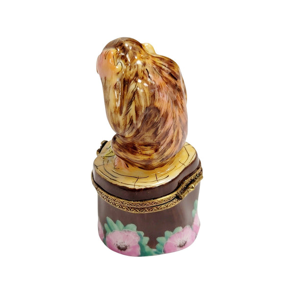 Brown Monkey Limoges Box Porcelain Limoges wild animals French Trinket Box
