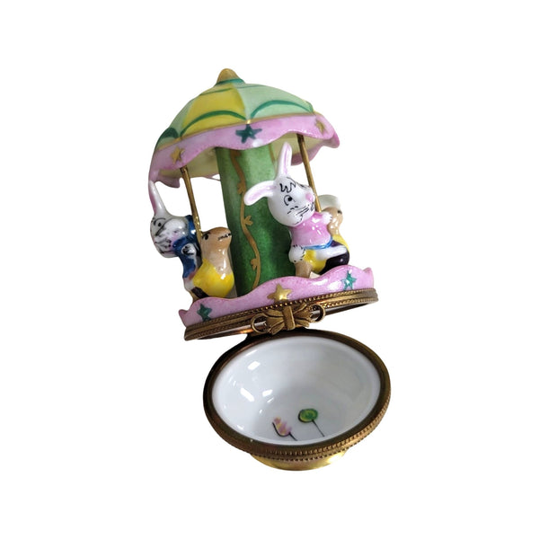 Bunny Carousel Limoges Box Porcelain Limoges Carnival French Trinket Box