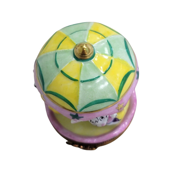 Bunny Carousel Limoges Box Porcelain Limoges Carnival French Trinket Box