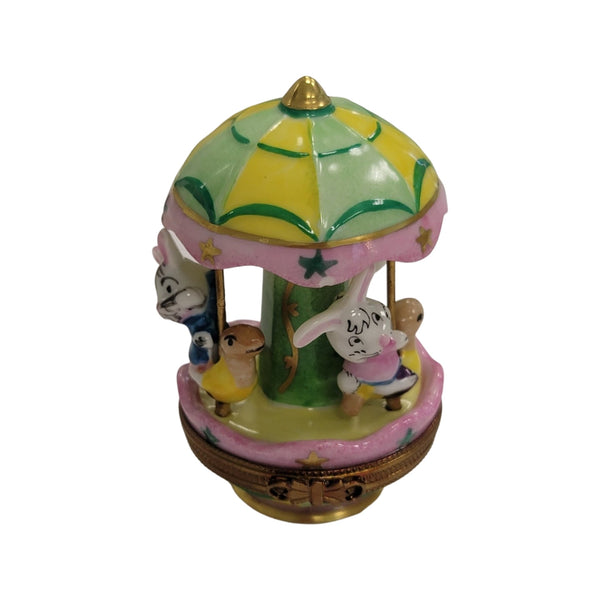Bunny Carousel Limoges Box Porcelain Limoges Carnival French Trinket Box