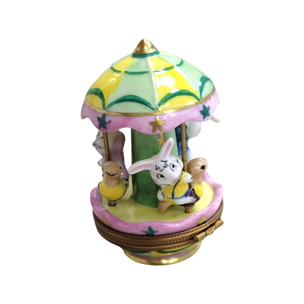 Bunny Carousel Limoges Box Porcelain Limoges Carnival French Trinket Box
