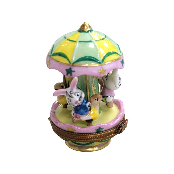 Bunny Carousel Limoges Box Porcelain Limoges Carnival French Trinket Box