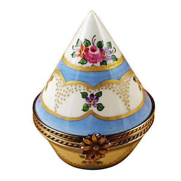 Burgundy Egg with Flowers limoges box Porcelain Limoges French Trinket Box