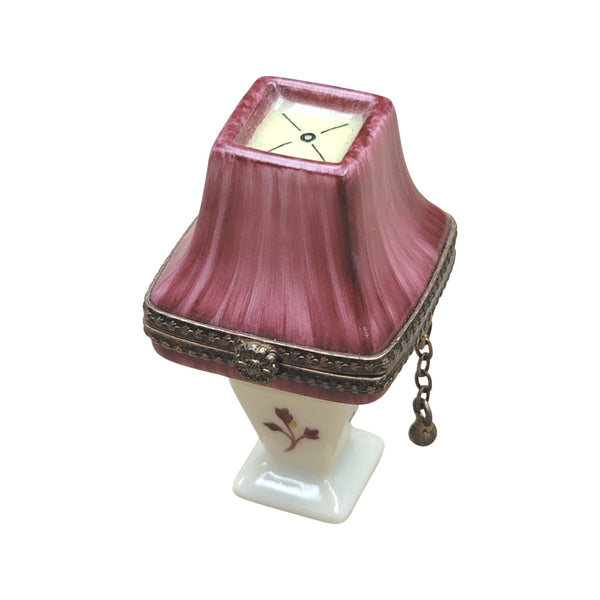 Burgundy Porcelain Table Lamp Porcelain Limoges furniture French Trinket Box
