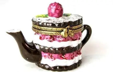 Cake Coffee Pot Porcelain Limoges Dessert China French Trinket Box