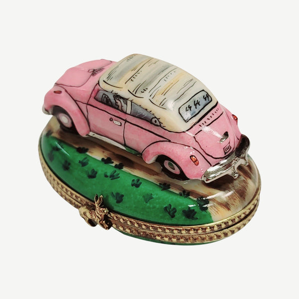 Car Rabbit Convertible Figurine Porcelain Limoges limoges box moving vehicals car French Trinket Box