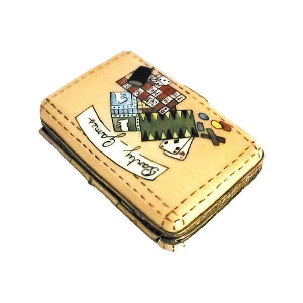 Card Games Porcelain Keepsake Porcelain Limoges games travel French Trinket Box