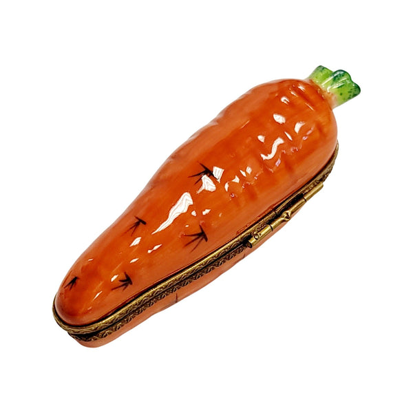 Carrot And Brown Rabbit Limoges Box Porcelain Limoges fruit vegetable French Trinket Box