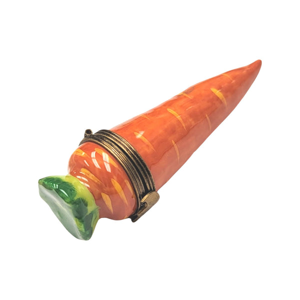 Carrot Surprise with Rabbit Porcelain Limoges fruit vegetable French Trinket Box