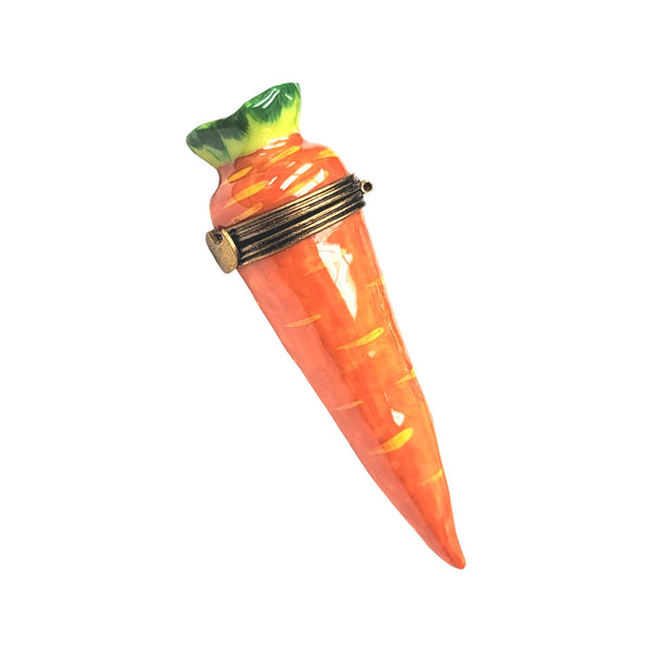 Carrot Surprise with Rabbit Porcelain Limoges fruit vegetable French Trinket Box