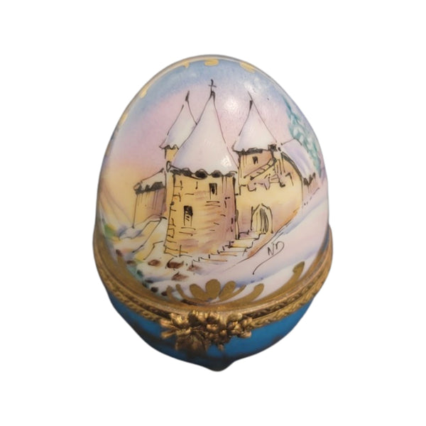 Castle Elegance Limoges Box Porcelain Limoges egg LIMOGES BOXES French Trinket Box