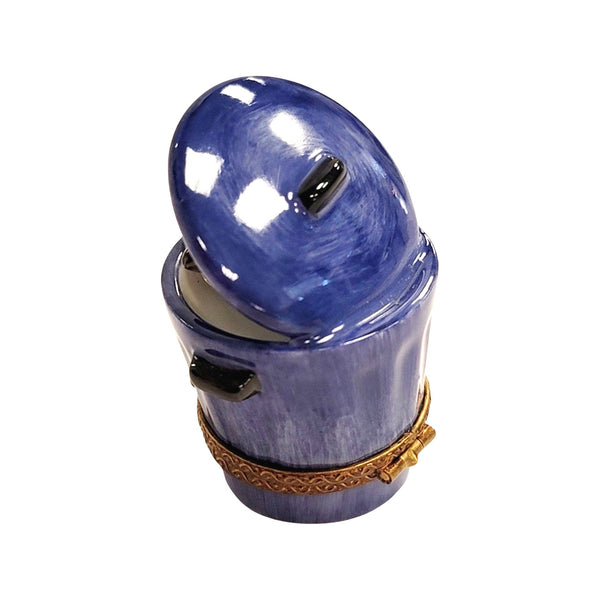 Cat Peeking from Trashcan Porcelain Limoges cat home furniture limoges box French Trinket Box