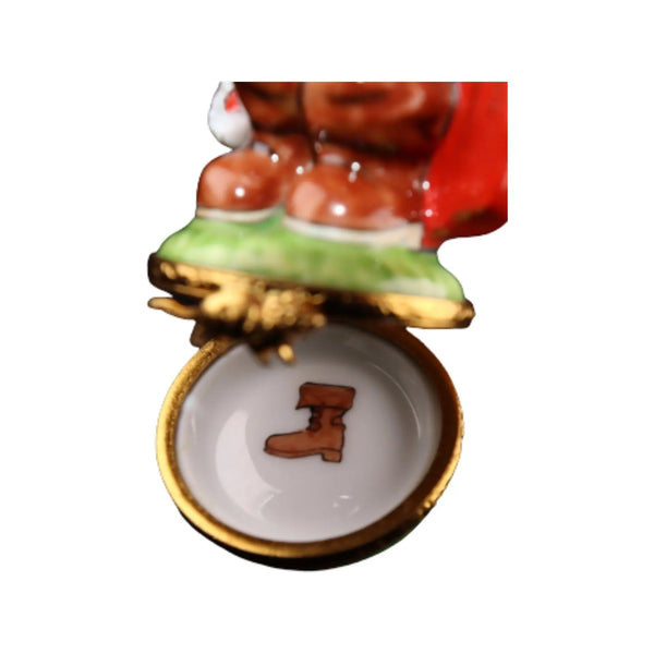 Cat Puss n Boots Story Book Porcelain Limoges Fairy Cat French Trinket Box