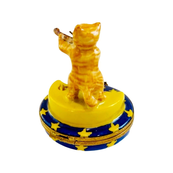 Cat and the Fiddle Artoria Porcelain Limoges cat cats limoge box French Trinket Box