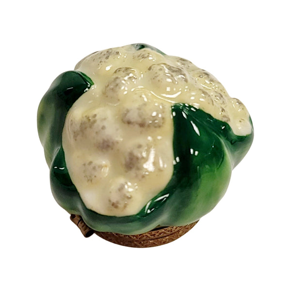 Cauliflower Porcelain Trinket Box Porcelain Limoges fruit vegetable French Trinket Box