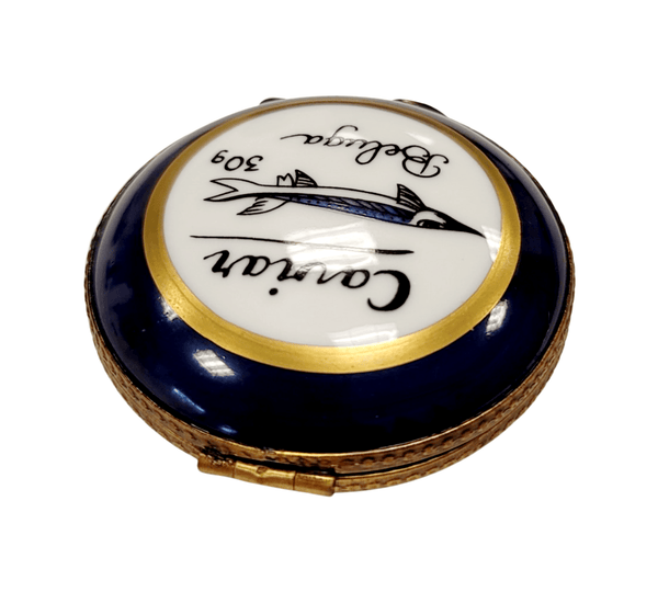 Caviar Limoges Trinket Box Porcelain Limoges food French Trinket Box