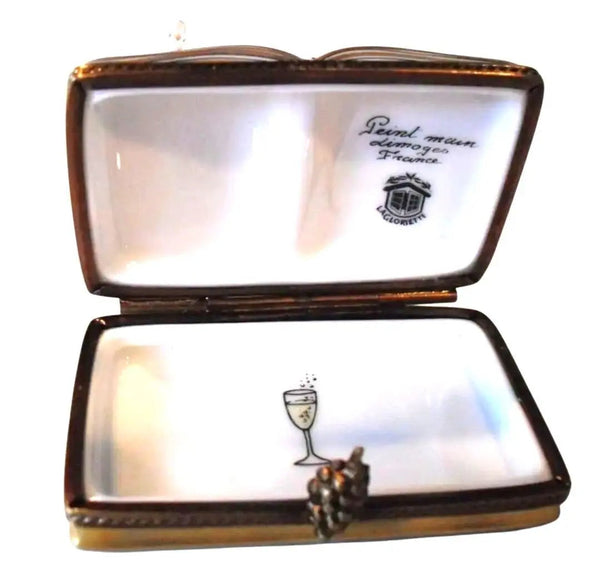 Champagne Book Wine Porcelain Limoges wine spirits celebrate limoges box book special French Trinket Box