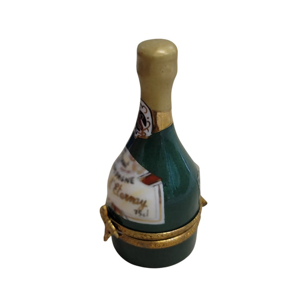 Champagne Bottle Limoges Box Porcelain Limoges wine French Trinket Box