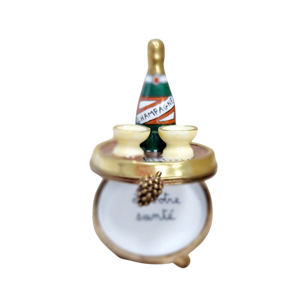 Champagne Celebration Limoges Box Porcelain Limoges wine French Trinket Box