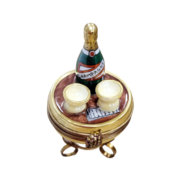 Champagne Celebration Limoges Box Porcelain Limoges wine French Trinket Box