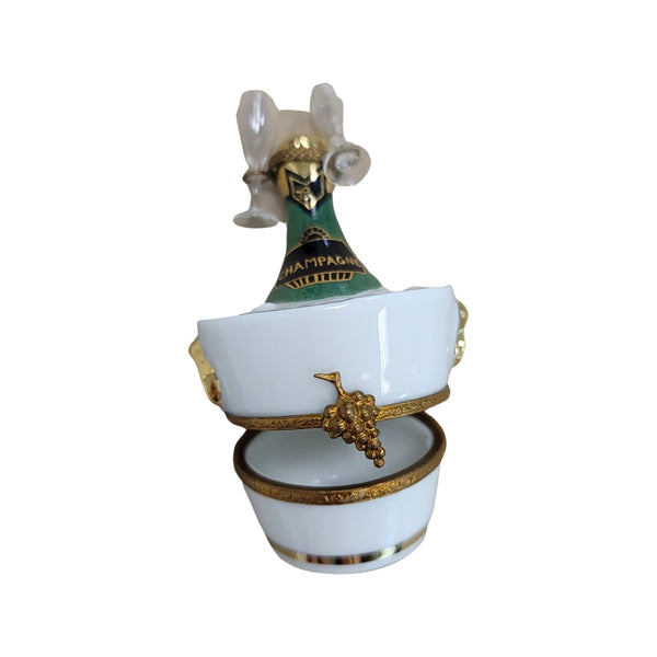 Champagne Elegance Limoges Box Porcelain Limoges WINE LIMOGES BOXES special French Trinket Box