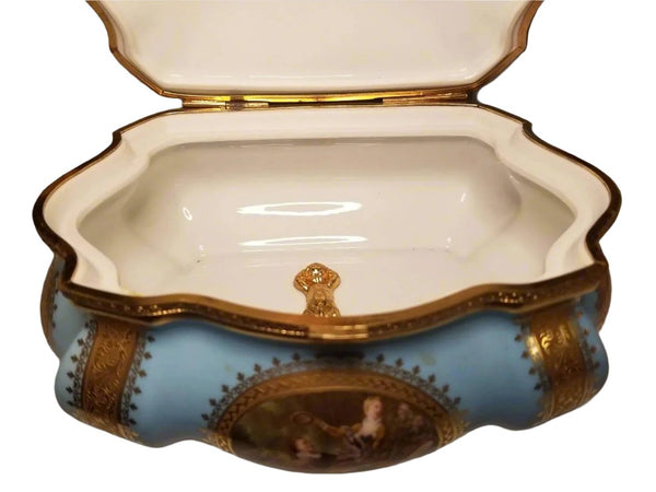 Chantilly Limited Edition Jewelry Chest Porcelain Limoges jewelry traditional French Trinket Box