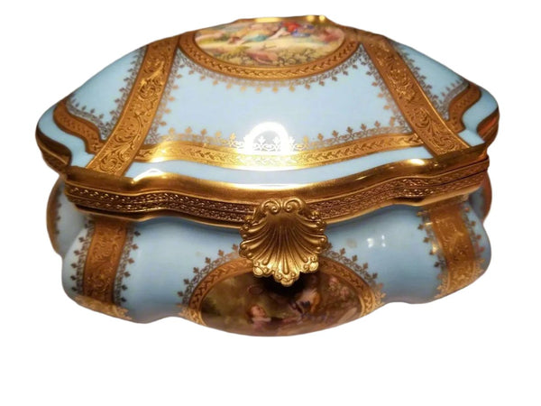 Chantilly Limited Edition Jewelry Chest Porcelain Limoges jewelry traditional French Trinket Box