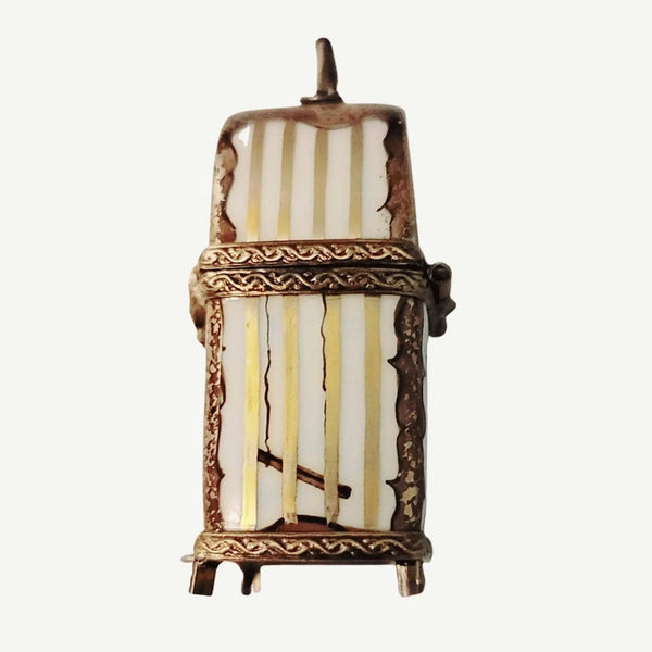 Charming Bird in Cage Limoges Porcelain Limoges parakeets bird French Trinket Box