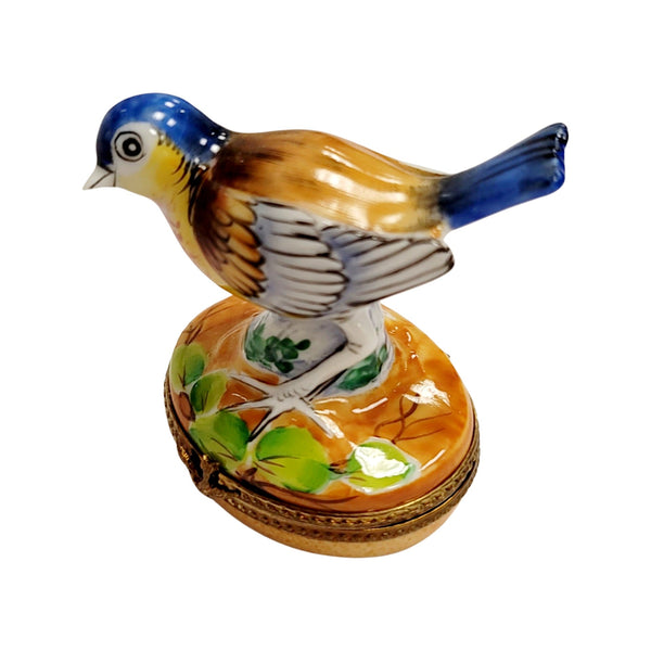 Charming Blue Bird Limoges Box Porcelain Limoges bird LIMOGES BOXES French Trinket Box