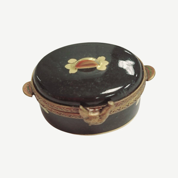 Charming Chicken Turkey Roaster Porcelain Limoges food French Trinket Box