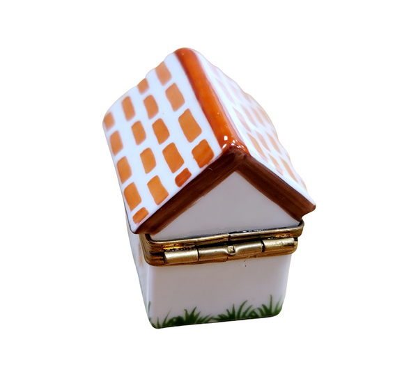 Charming Dog in Dog House Porcelain Limoges dog French Trinket Box