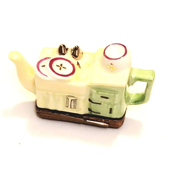 Charming Kitchen Sink Teapot Porcelain Limoges Home China French Trinket Box