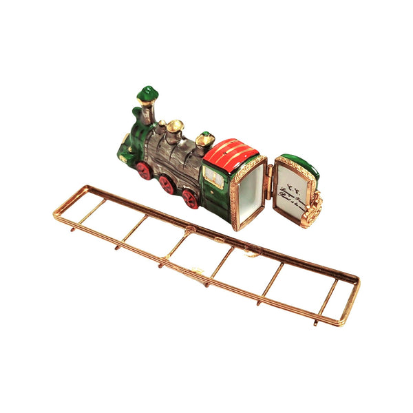 Charming Locomotive Porcelain Box Porcelain Limoges travel BABY maternity figurine LIMOGES BOXES French Trinket Box