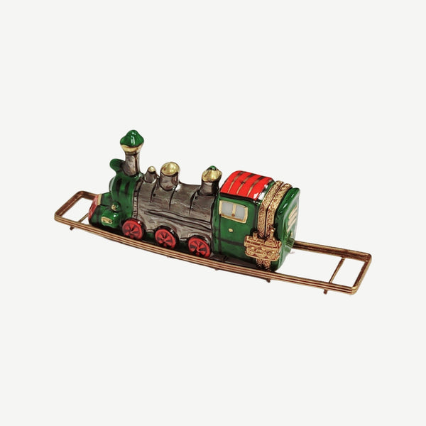 Charming Locomotive Porcelain Box Porcelain Limoges travel BABY maternity figurine LIMOGES BOXES French Trinket Box