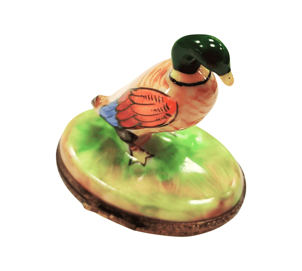 Charming Mallard Duck Figurine Porcelain Limoges bird limoges boxes French Trinket Box