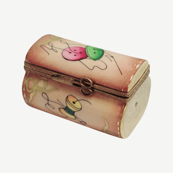 Charming Sewing Essentials Limoges Box Porcelain Limoges home French Trinket Box