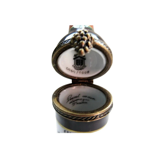 Chateau 1972 Wine Porcelain Limoges Wine Spirits French Trinket Box