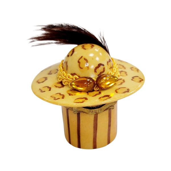 Cheetah Print Elegance Box Porcelain Limoges shoe figurine LIMOGES BOXES French Trinket Box