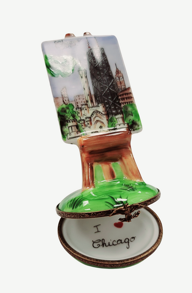 Chicago Artistic Elegance Limoges Box Porcelain Limoges Fine Art French Trinket Box