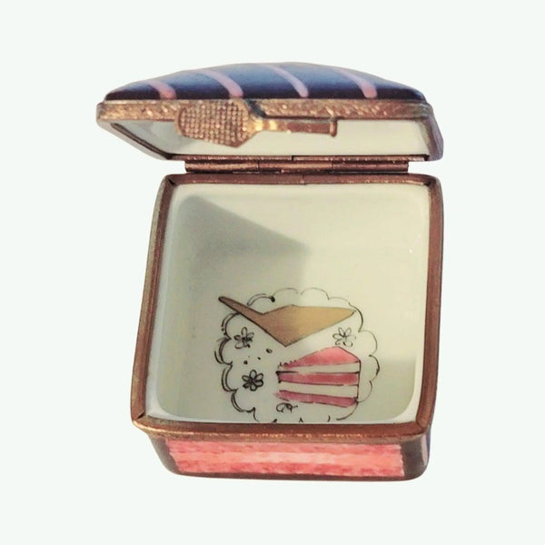 Chocolate Icing Criss Cross Treasure Porcelain Limoges Food French Trinket Box