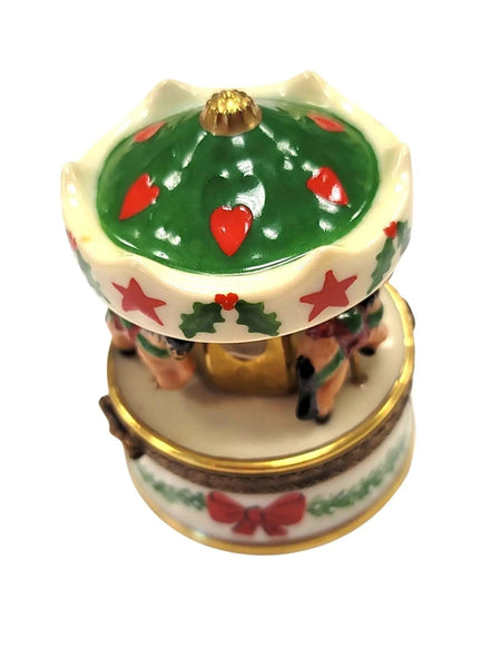 Christmas Carousel Limoges Box Porcelain Limoges Carnival xmas French Trinket Box