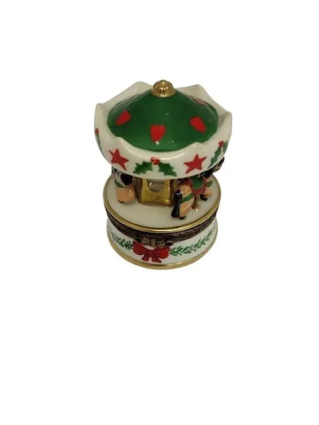 Christmas Carousel Limoges Box Porcelain Limoges Carnival xmas French Trinket Box