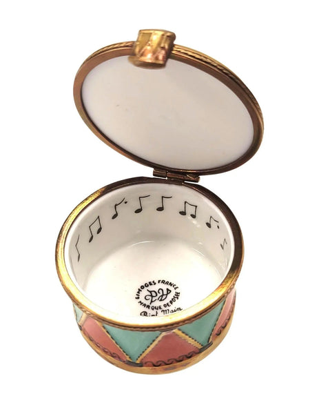 Christmas Drum Limoges Box Collectible Porcelain Limoges xmas French Trinket Box